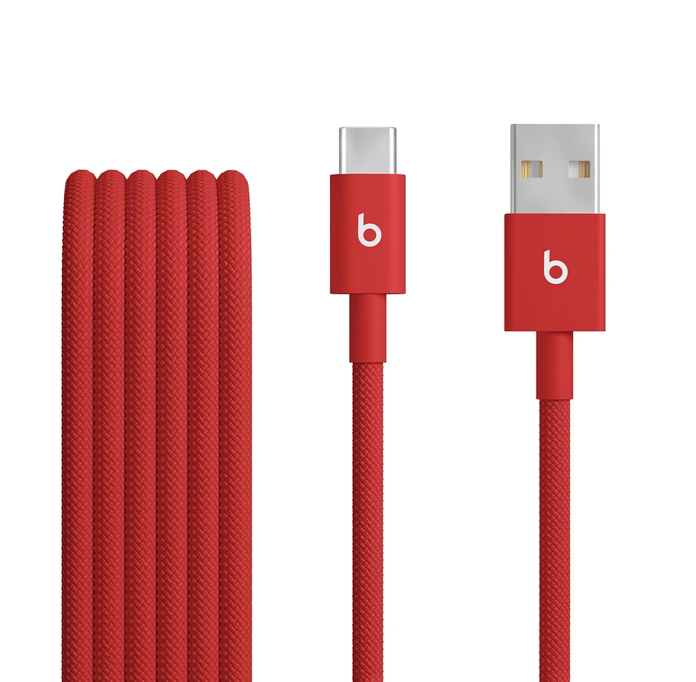 Beats USB-A to USB-C Woven Cable (1.5 m / 5 ft.) – Rapid Red