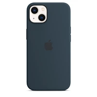 iPhone 13 Silicone Case with MagSafe – Abyss Blue