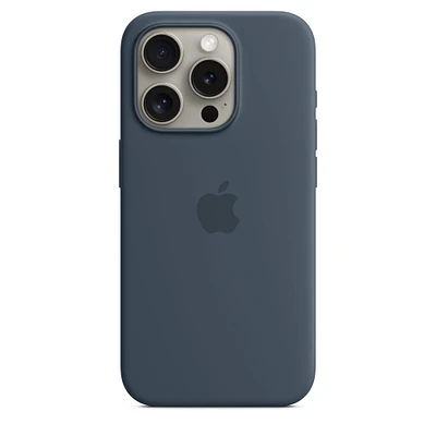 iPhone 15 Pro Silicone Case with MagSafe - Storm Blue
