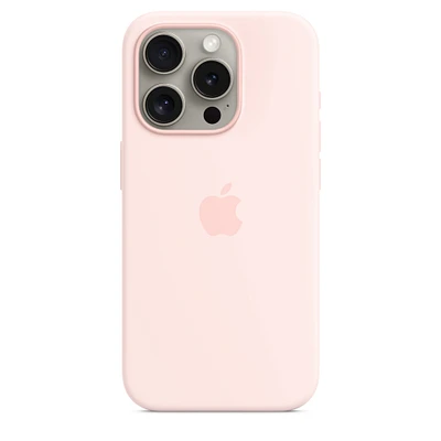 iPhone 15 Pro Silicone Case with MagSafe - Light Pink