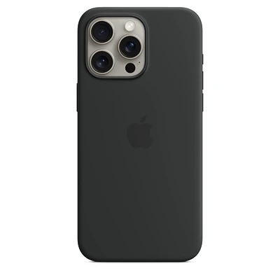 iPhone 15 Pro Max Silicone Case with MagSafe - Black