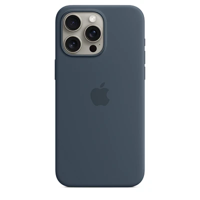 iPhone 15 Pro Max Silicone Case with MagSafe - Storm Blue