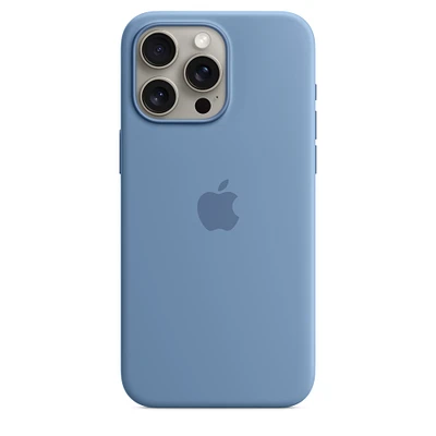 iPhone 15 Pro Max Silicone Case with MagSafe - Winter Blue