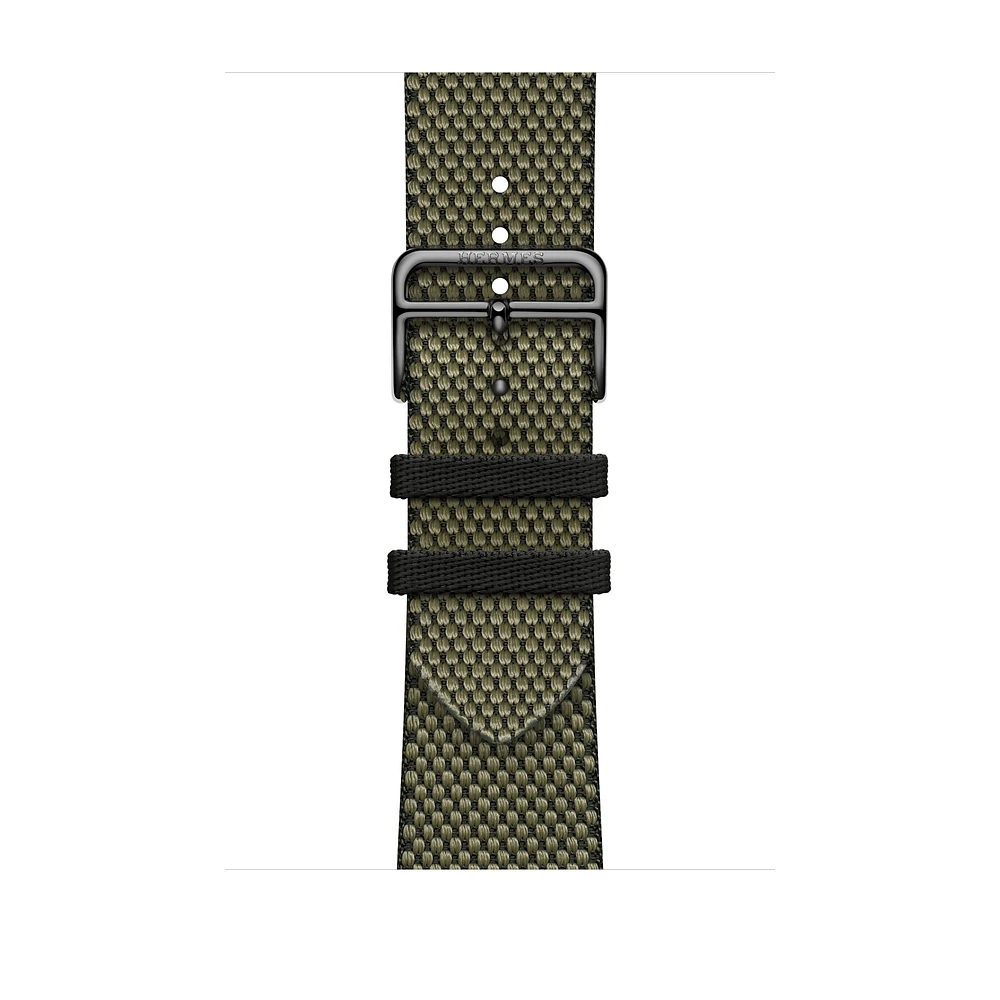 Apple Watch Hermès - 45mm Vert/Noir Toile H Single Tour