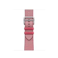 Apple Watch Hermès - 41mm Framboise/Écru Toile H Single Tour