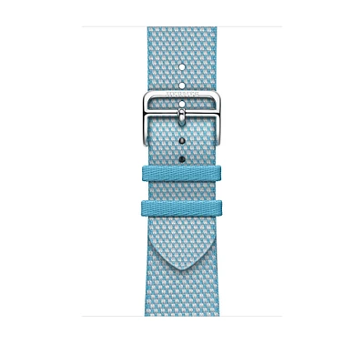 Apple Watch Hermès - 45mm Bleu Céleste/Écru Toile H Single Tour