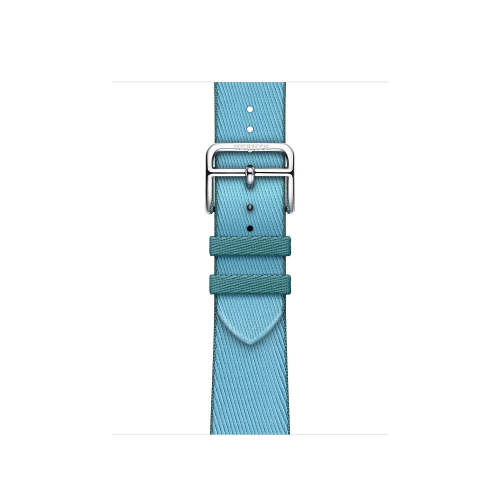 Apple Watch Hermès - 41mm Bleu Céleste/Bleu Jean Twill Jump Single Tour