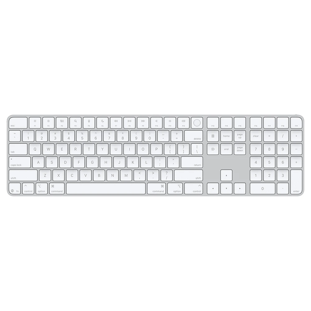 Magic Keyboard with Touch ID and Numeric Keypad for Mac models with Apple silicon (USB‑C) - US English - White Keys