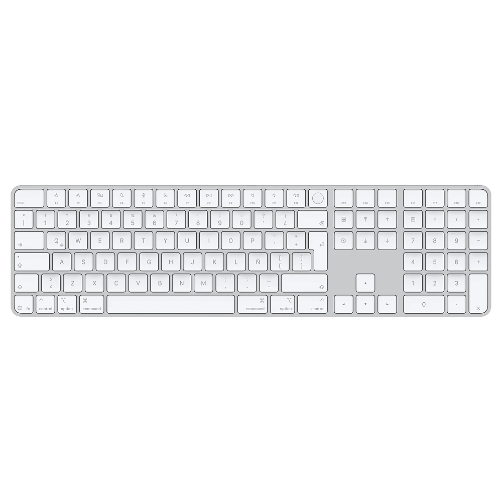 Magic Keyboard with Touch ID and Numeric Keypad for Mac models with Apple silicon (USB–C) - Spanish (Latin American) - White Keys