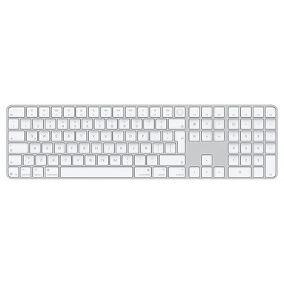 Magic Keyboard with Touch ID and Numeric Keypad for Mac models with Apple silicon (USB–C) - Spanish (Latin American) - White Keys