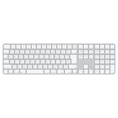 Magic Keyboard with Touch ID and Numeric Keypad for Mac models with Apple silicon (USB–C) - Japanese - White Keys