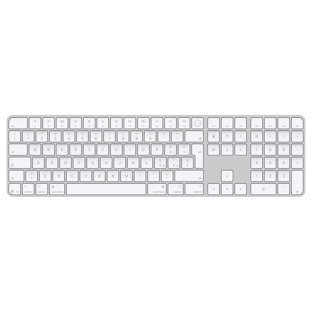 Magic Keyboard with Touch ID and Numeric Keypad for Mac models with Apple silicon (USB–C) - Italian - White Keys
