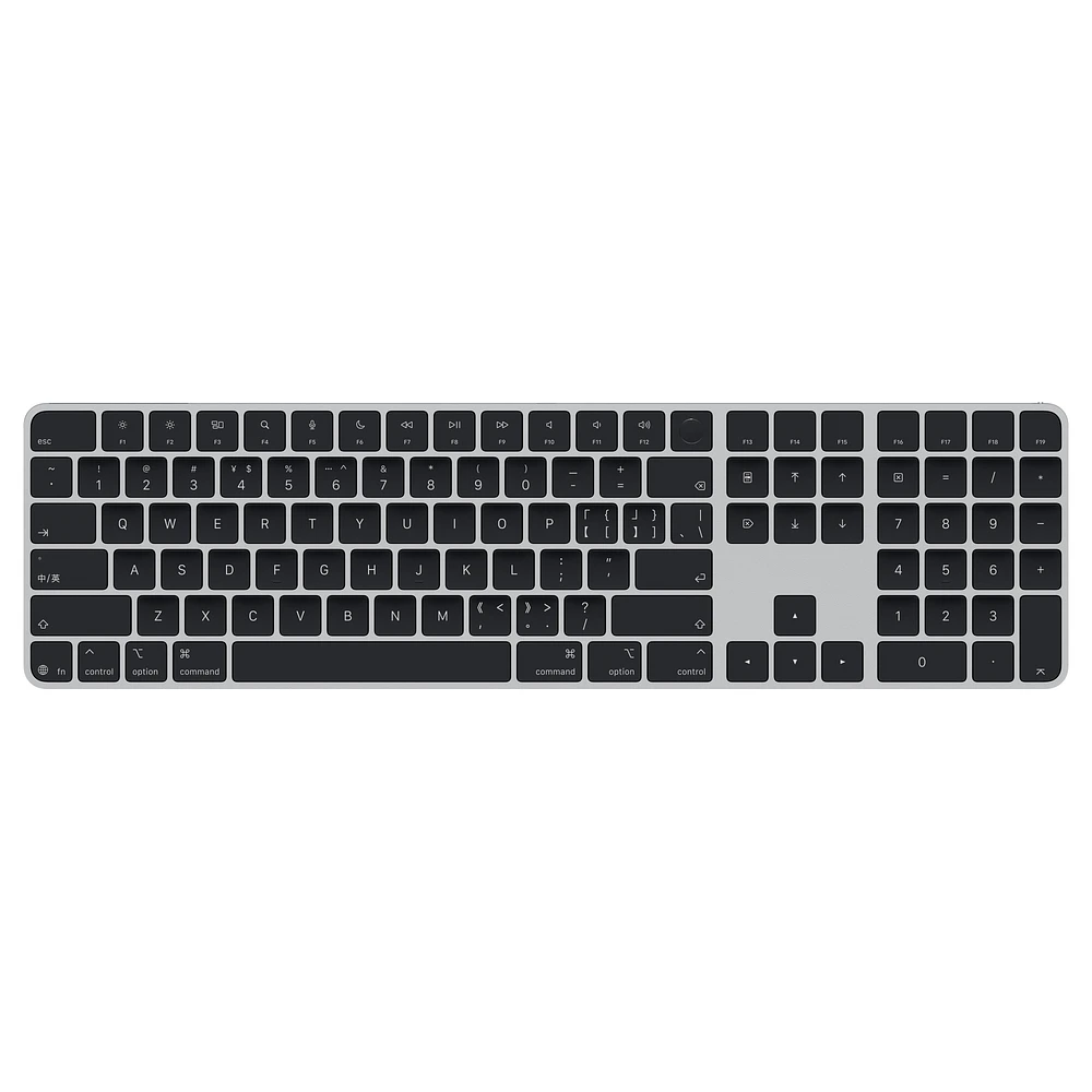 Magic Keyboard with Touch ID and Numeric Keypad for Mac models with Apple silicon (USB–C) - Chinese (PinYin) - Black Keys