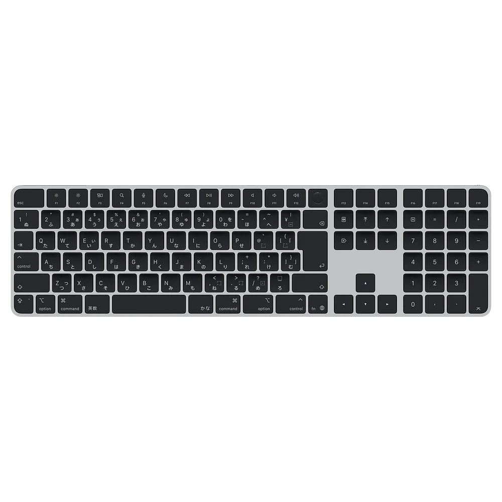 Magic Keyboard with Touch ID and Numeric Keypad for Mac models with Apple silicon (USB–C) - Japanese - Black Keys