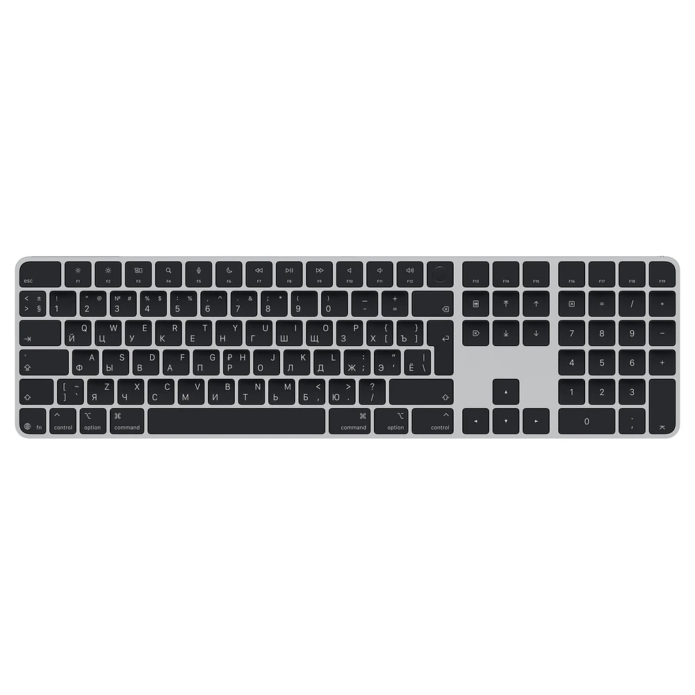Magic Keyboard with Touch ID and Numeric Keypad for Mac models with Apple silicon (USB–C) - Russian - Black Keys
