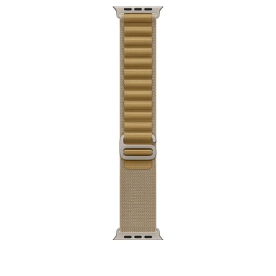 49mm Tan Alpine Loop - Small - Natural Titanium Finish