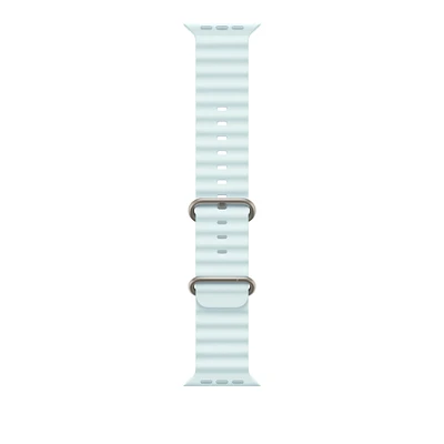 49mm Ice Blue Ocean Band - Natural Titanium Finish