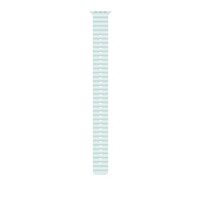 49mm Ice Blue Ocean Band Extension - Natural Titanium Finish