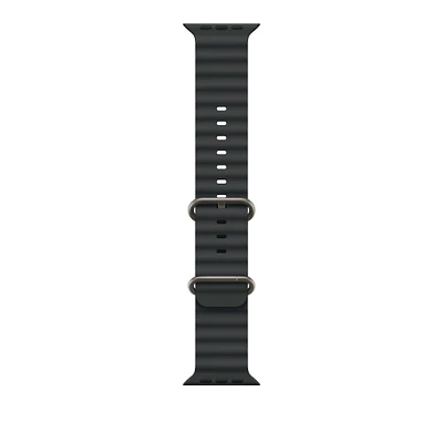 49mm Black Ocean Band - Natural Titanium Finish