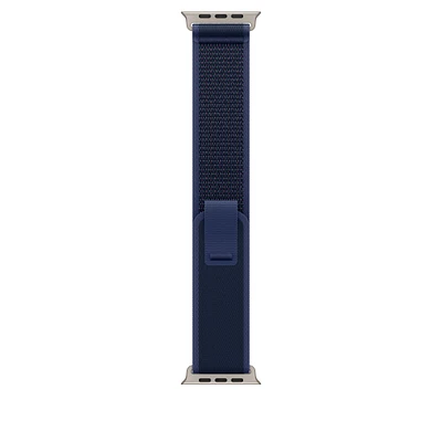 49mm Blue Trail Loop - S/M - Natural Titanium Finish