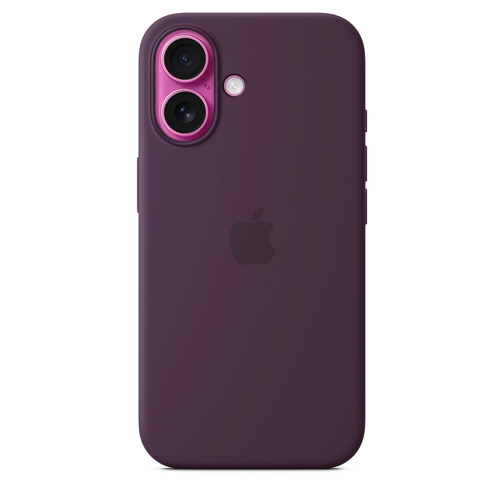 iPhone 16 Silicone Case with MagSafe – Plum