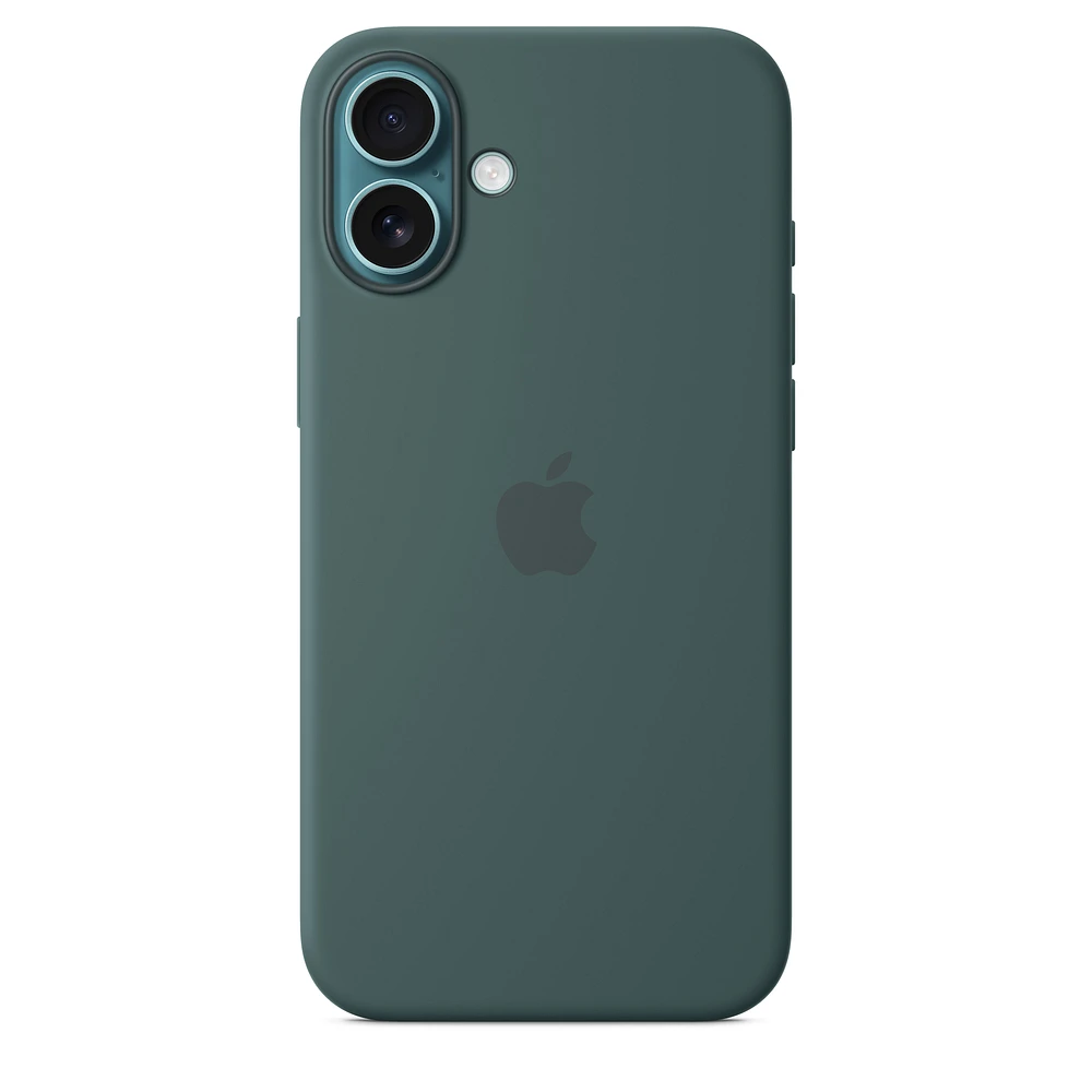 iPhone 16 Plus Silicone Case with MagSafe – Lake Green