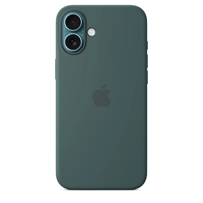 iPhone 16 Plus Silicone Case with MagSafe – Lake Green