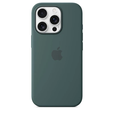iPhone 16 Pro Silicone Case with MagSafe – Lake Green