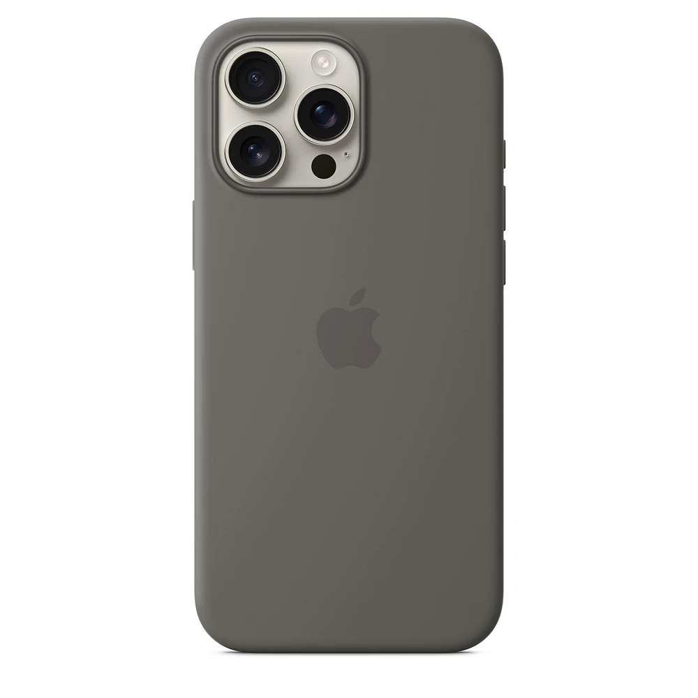 iPhone 16 Pro Max Silicone Case with MagSafe – Stone Grey
