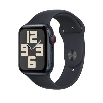 Apple Watch SE GPS + Cellular, 40mm Midnight Aluminium Case with Midnight Sport Band - S/M