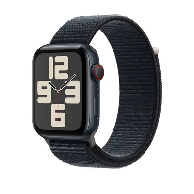 Apple Watch SE GPS + Cellular, 40mm Midnight Aluminium Case with Midnight Sport Loop