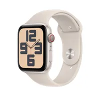 Apple Watch SE GPS + Cellular, 40mm Starlight Aluminium Case with Starlight Sport Band - S/M