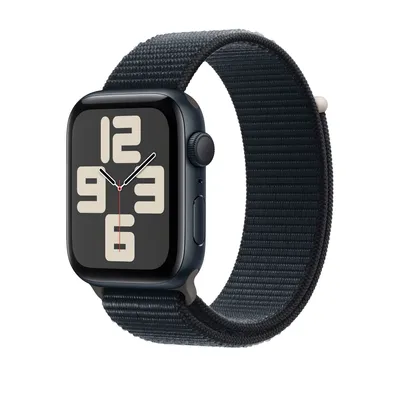 Apple Watch SE GPS, 40mm Midnight Aluminium Case with Midnight Sport Loop