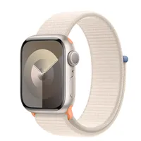Apple Watch Series 9 GPS, 41mm Starlight Aluminum Case with Starlight Sport Loop