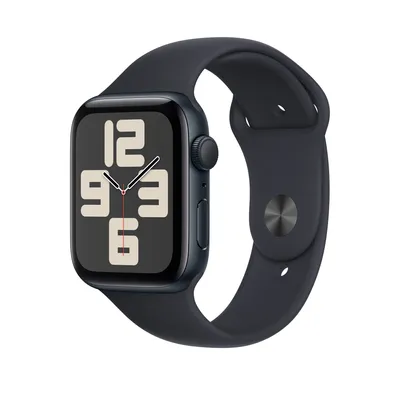 Apple Watch SE GPS, 44mm Midnight Aluminum Case with Midnight Sport Band - M/L
