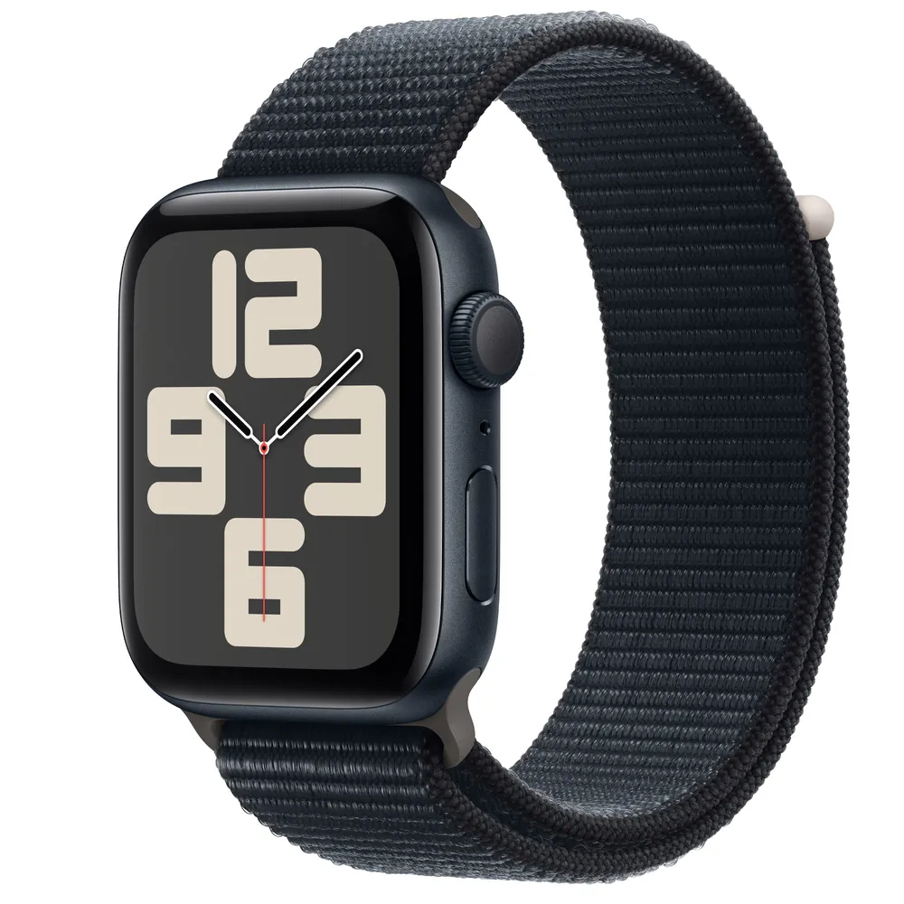 Apple Watch SE GPS, 44mm Midnight Aluminium Case with Midnight Sport Loop
