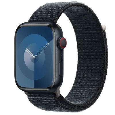Apple Watch Series 9 GPS + Cellular, 45mm Midnight Aluminium Case with Midnight Sport Loop