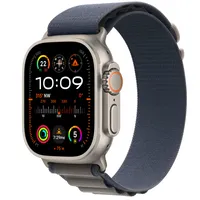 Apple Watch Ultra 2 GPS + Cellular, 49mm Titanium Case with Blue Alpine Loop - Small