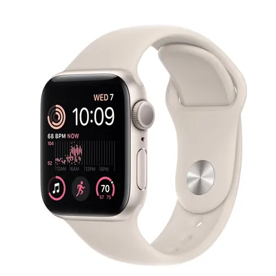 Buy Refurbished Apple Watch SE (2nd Generation) GPS, 40mm Starlight Aluminum Case with S/M Starlight Sport Band