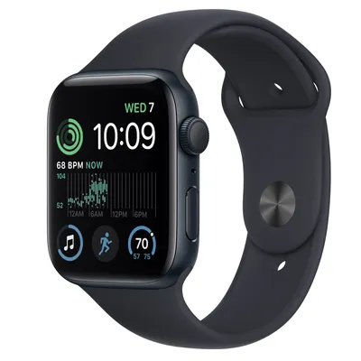 Buy Refurbished Apple Watch SE (2nd Generation) GPS, 44mm Midnight Aluminum Case with S/M Midnight Sport Band