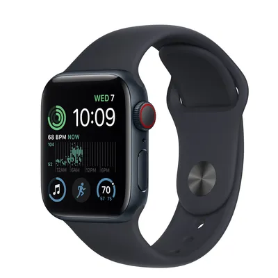 Buy Refurbished Apple Watch SE (2nd Generation) GPS + Cellular, 40mm Midnight Aluminum Case with S/M Midnight Sport Band