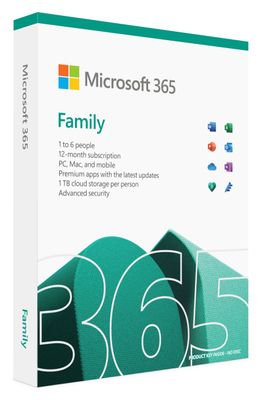 Microsoft 365 Family (One-Year Subscription; Up to 6 people)
