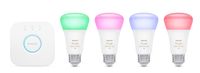 Philips Hue White and Color Ambiance A19 Bluetooth 75W Smart LED Starter Kit
