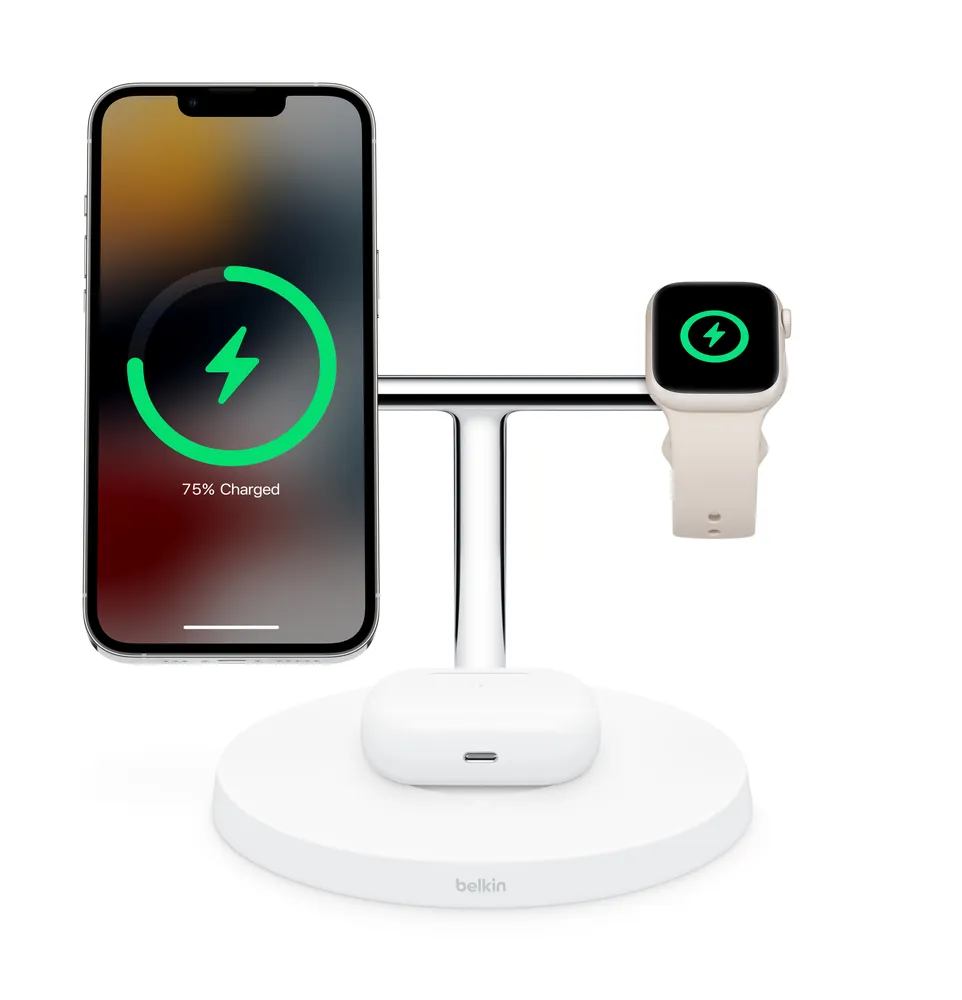 Belkin BOOST↑CHARGE PRO 3-in-1 Wireless Charging Stand with MagSafe