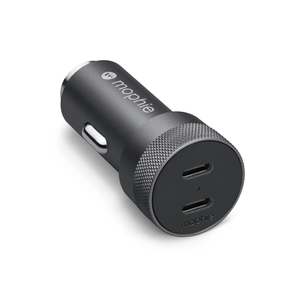 mophie Dual USB-C 40W PD Car Charger