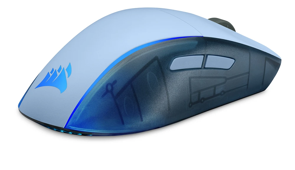 Corsair M75 Wireless Lightweight RGB Gaming Mouse - Glacier Blue