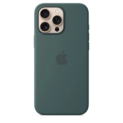 iPhone 16 Pro Max Silicone Case with MagSafe – Lake Green