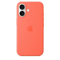 iPhone 16 Silicone Case with MagSafe – Tangerine