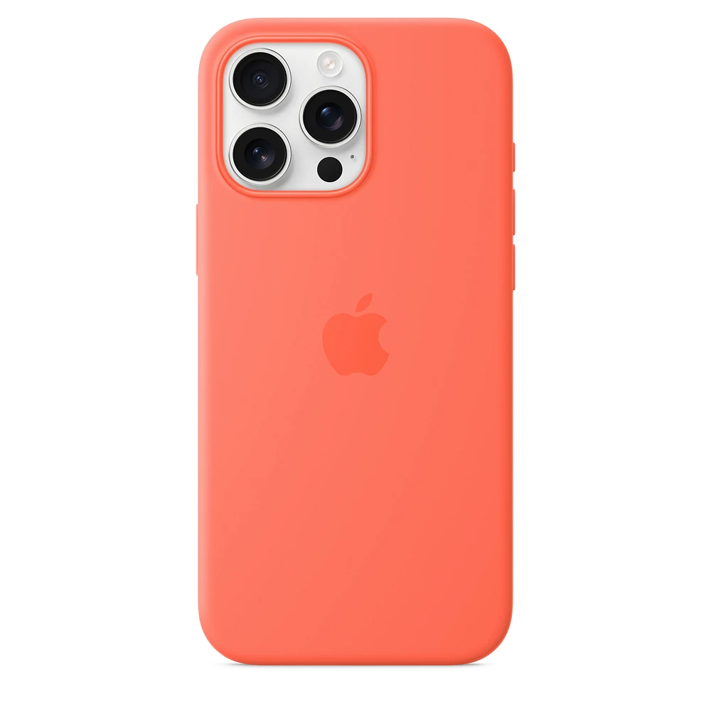 iPhone 16 Pro Max Silicone Case with MagSafe – Tangerine