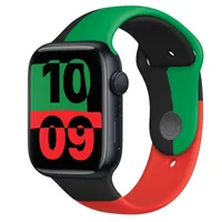 Apple Watch Series 9 GPS, 45mm Midnight Aluminium Case with Black Unity Sport Band - S/M